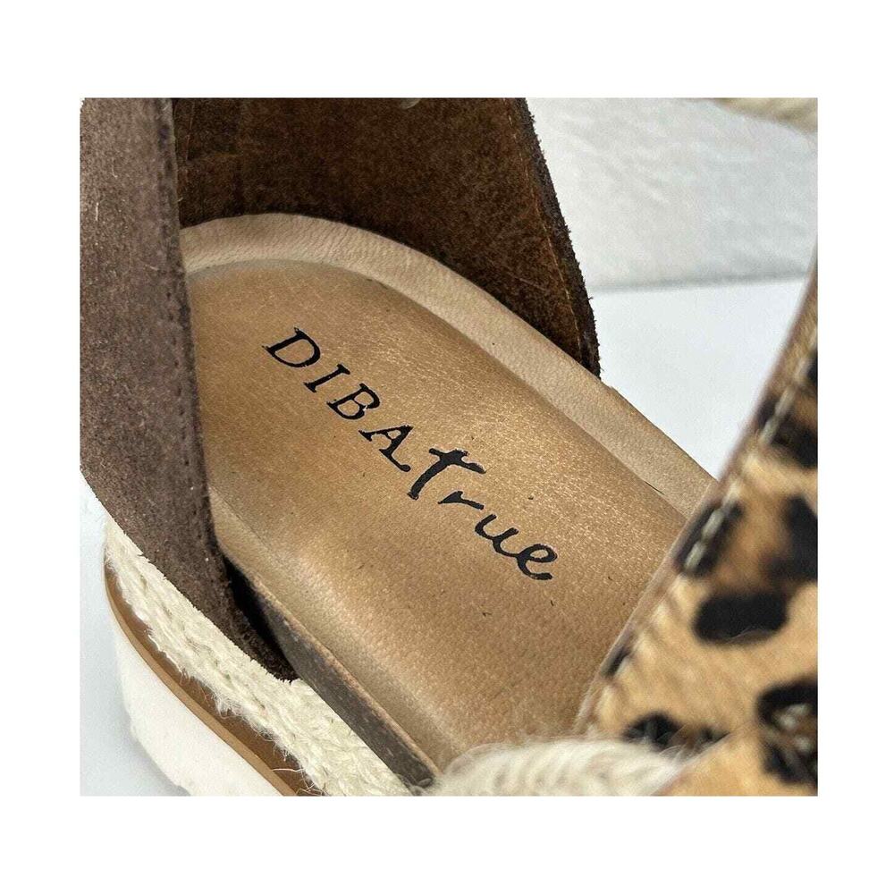 Diba True Green Clover Browning Cheetah Print Size 12 Wedge Gladiator Shoe NIB - Picture 7 of 7